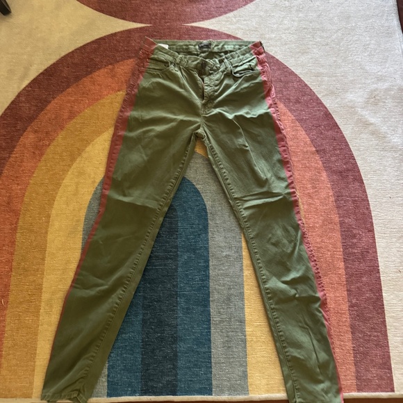 Mother Jeans: Green Red stripe - Picture 1 of 3